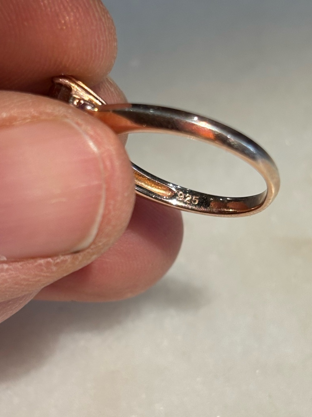 Vintage Ametrine & Multi Gemstone Ring Vermeil Rose Gold Over Sterling Silver - Picture 8 of 11